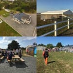 photo ambiance marche noel Aérodrome de Lessay en Normandie, point de départ des sauts en parachute tandem