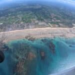Vue aérienne de Lessay et du Cotentin - parachutisme